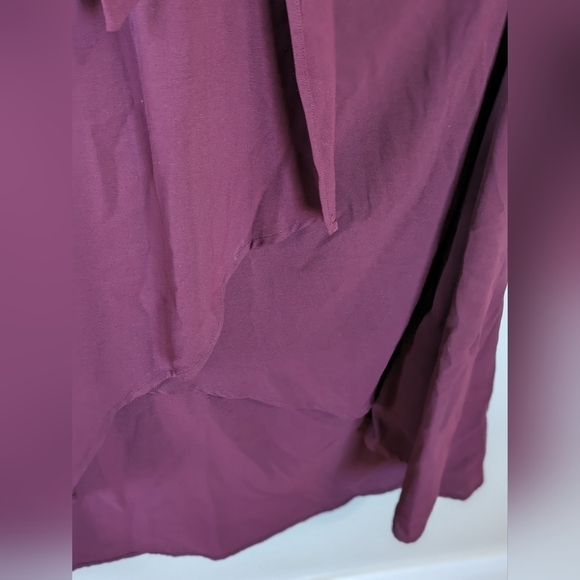 POLAGRAM faux-wrap Maxi dress, maroon/purple, size L - Picture 3 of 8